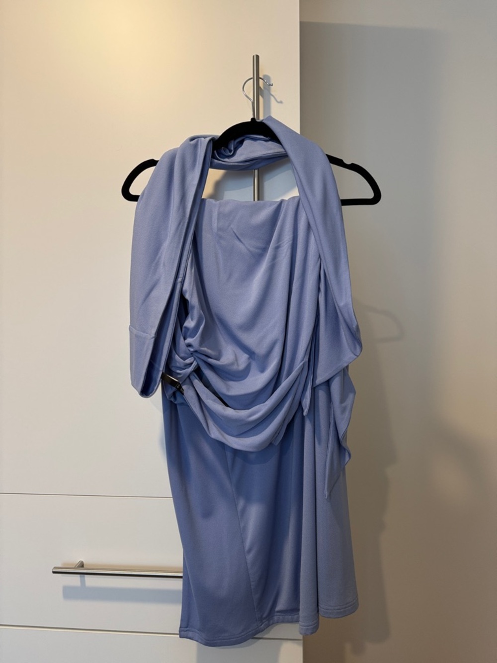 White Fox Boutique Light Blue Draped Maxi Dress